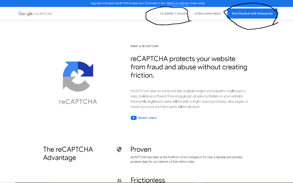 グーグルreCAPTCHA キー（サイトキー、シークレットキー）の取得の仕方