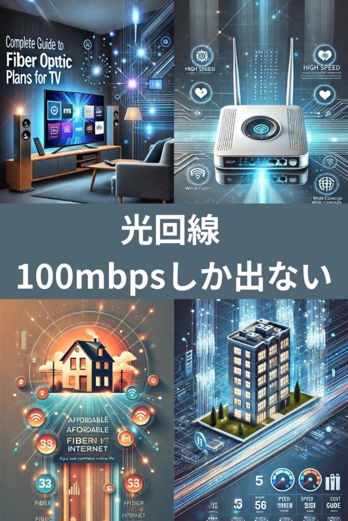 光回線 100Mbpsしか出ない理由と改善方法